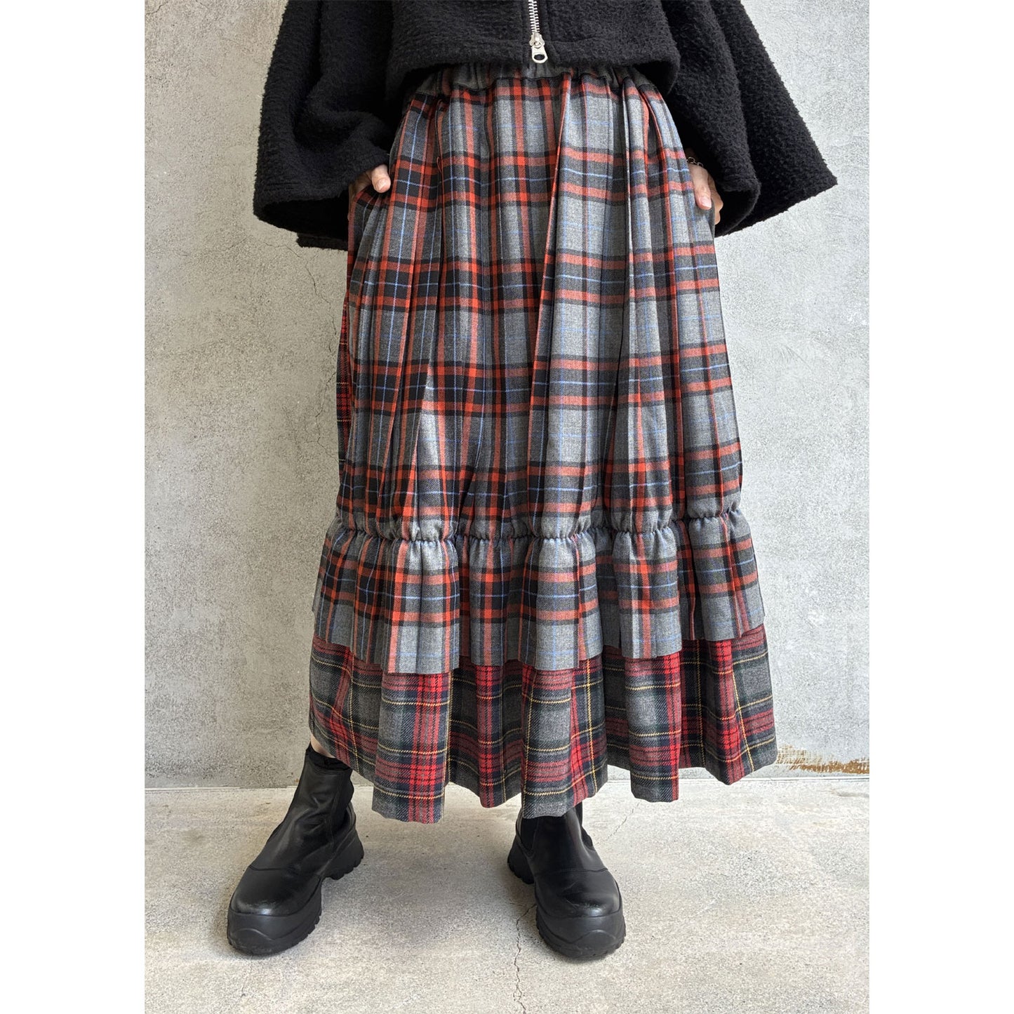 
                  
                    Tartan Panelled Skirt
                  
                