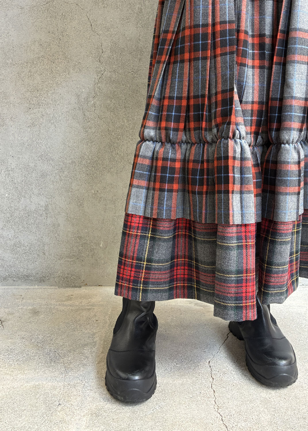 
                  
                    Tartan Panelled Skirt
                  
                