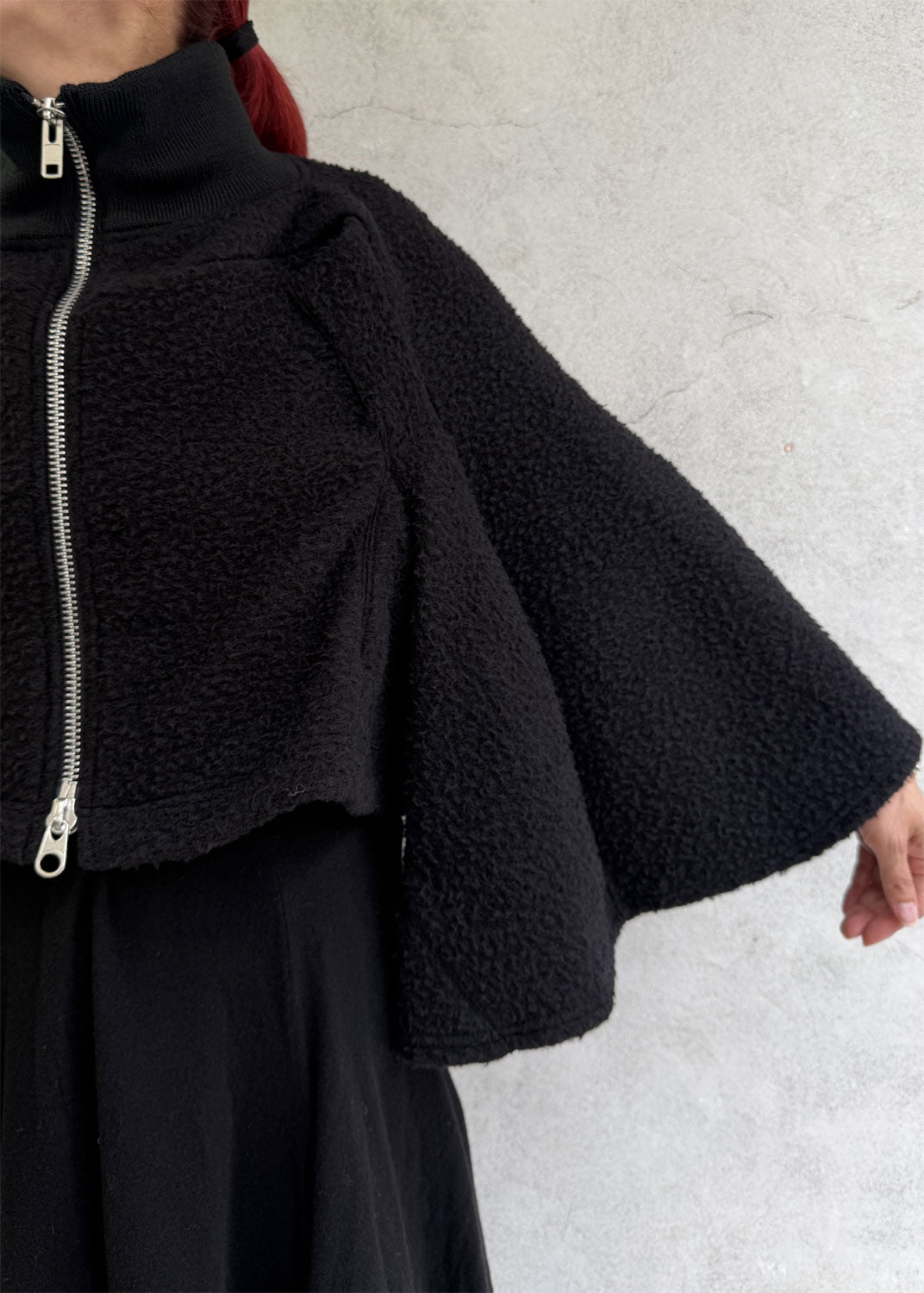 
                  
                    Fleece Flared-sleeve Short Jacket
                  
                