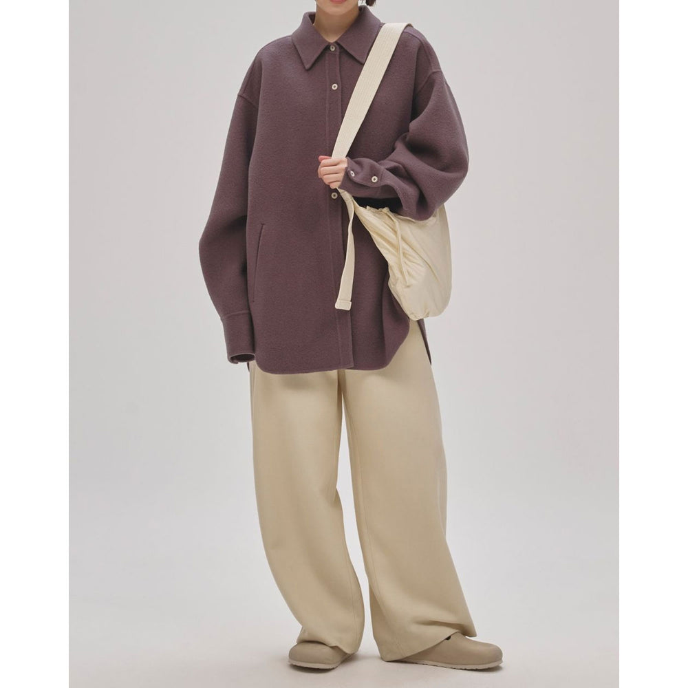 
                  
                    Wide Cocoon Trousers-ECRU-
                  
                