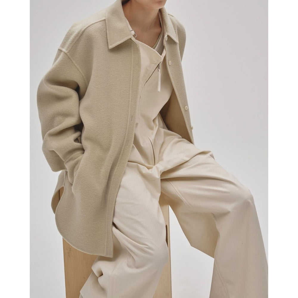 
                  
                    Wool Shirts Jacket-SAGE-
                  
                