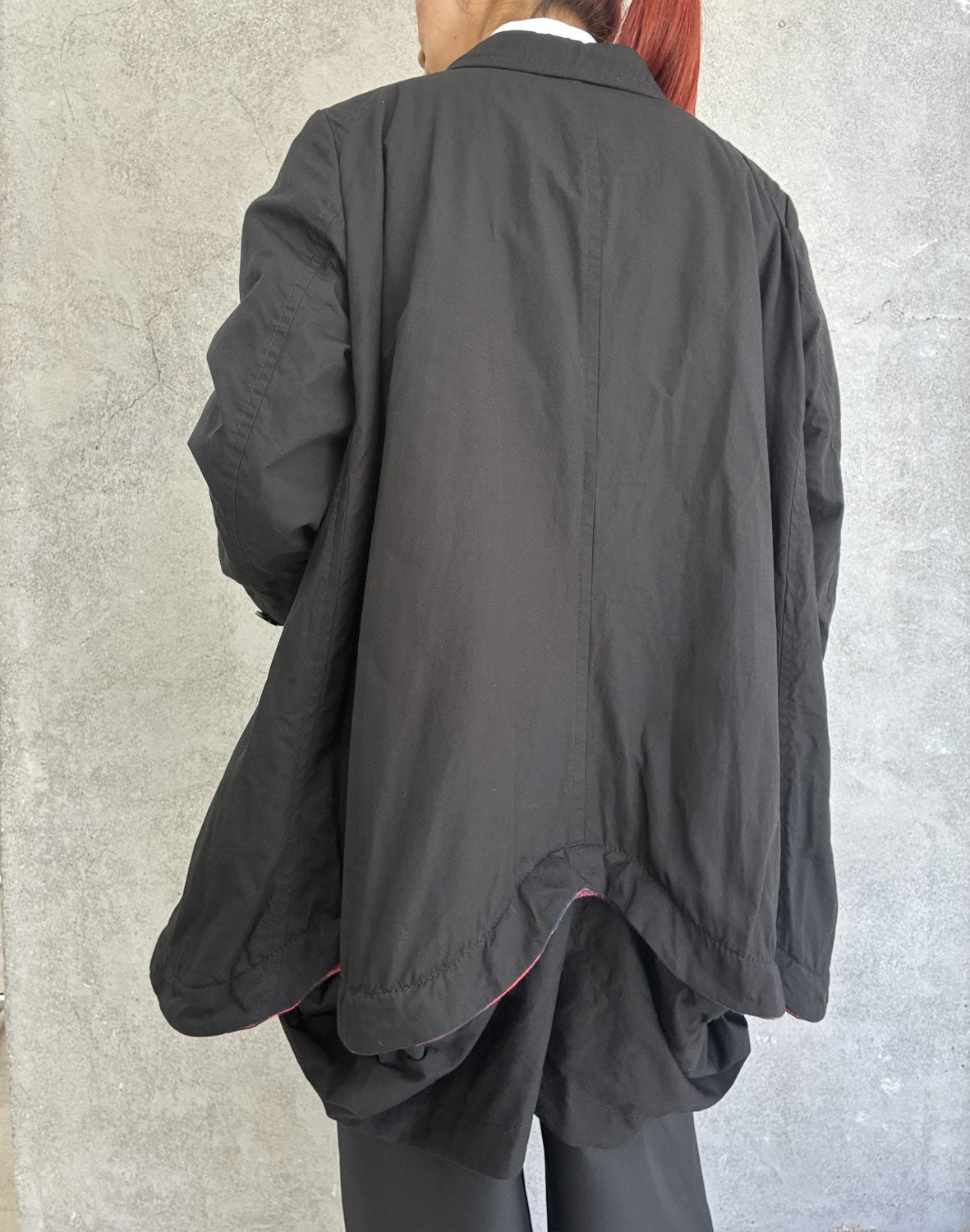 
                  
                    A-line oversized hooded jacket
                  
                