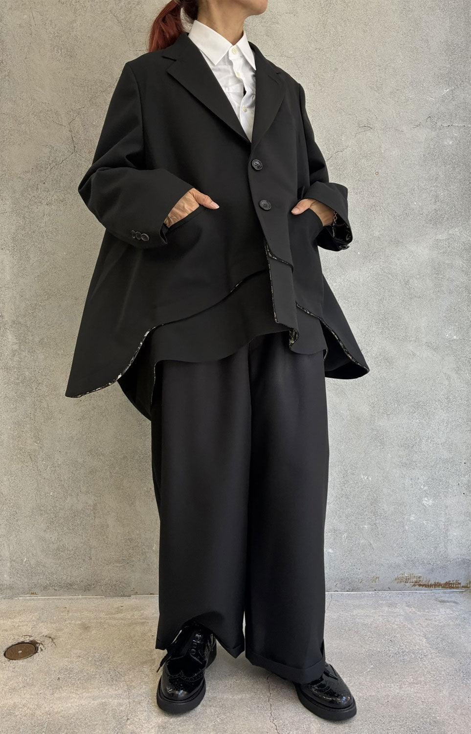 
                  
                    A-line oversized jacket
                  
                