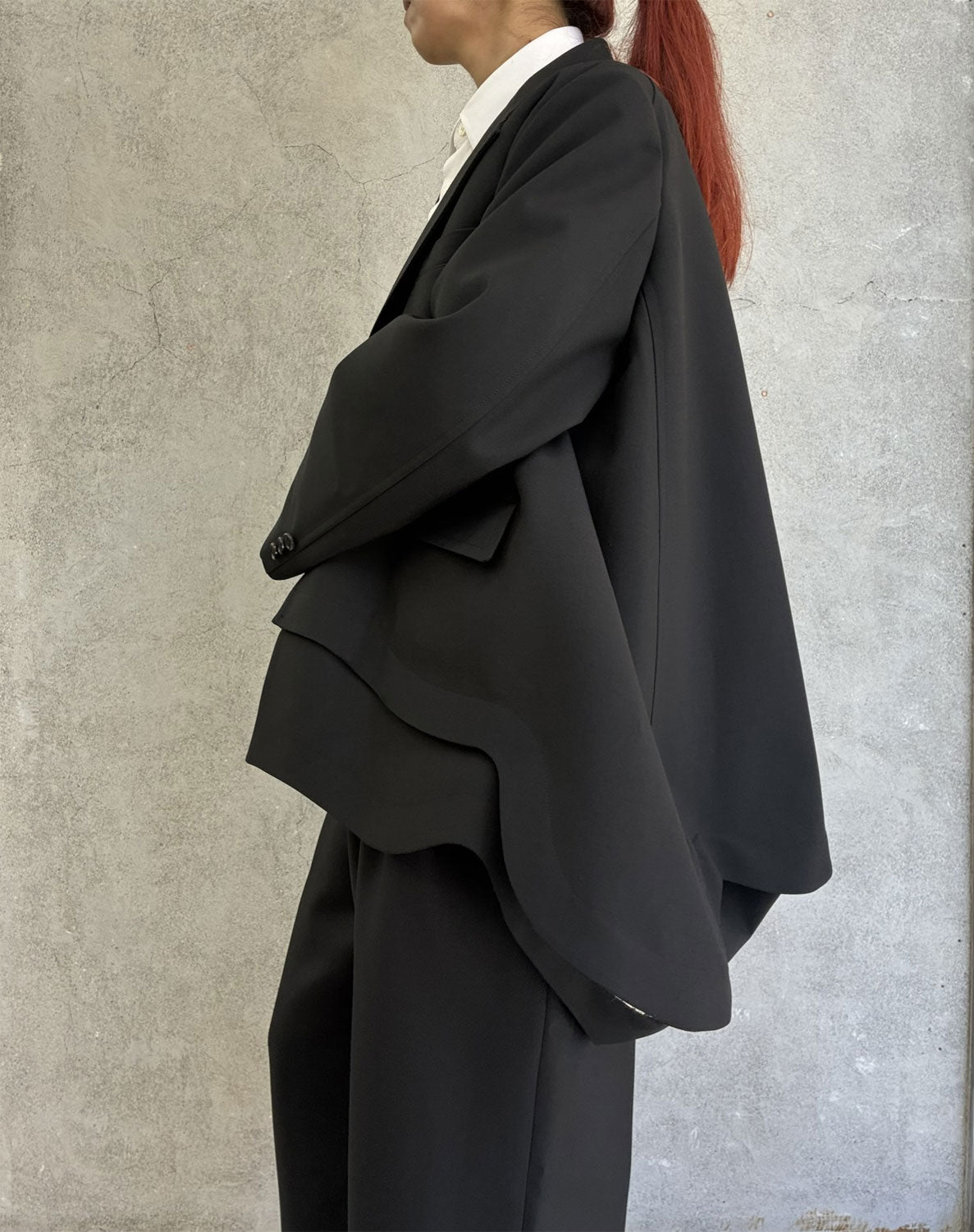 
                  
                    A-line oversized jacket
                  
                