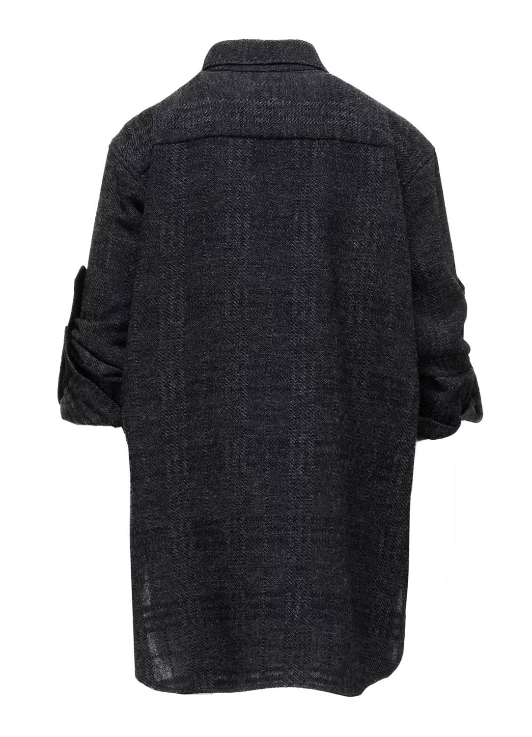 
                  
                    WOOL BLEND PLAID MILITARY SHIRT
                  
                