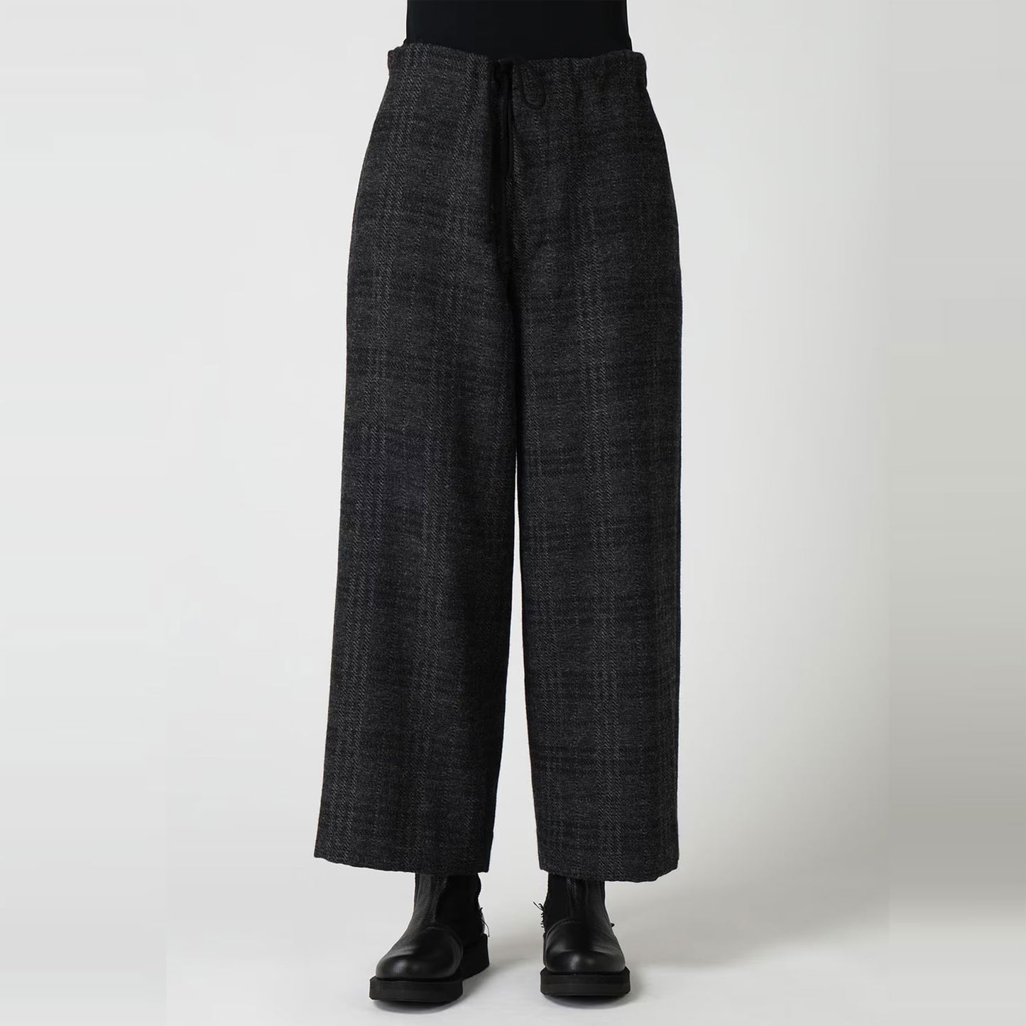 
                  
                    WOOL BLEND PLAID STRAIGHT PANTS
                  
                