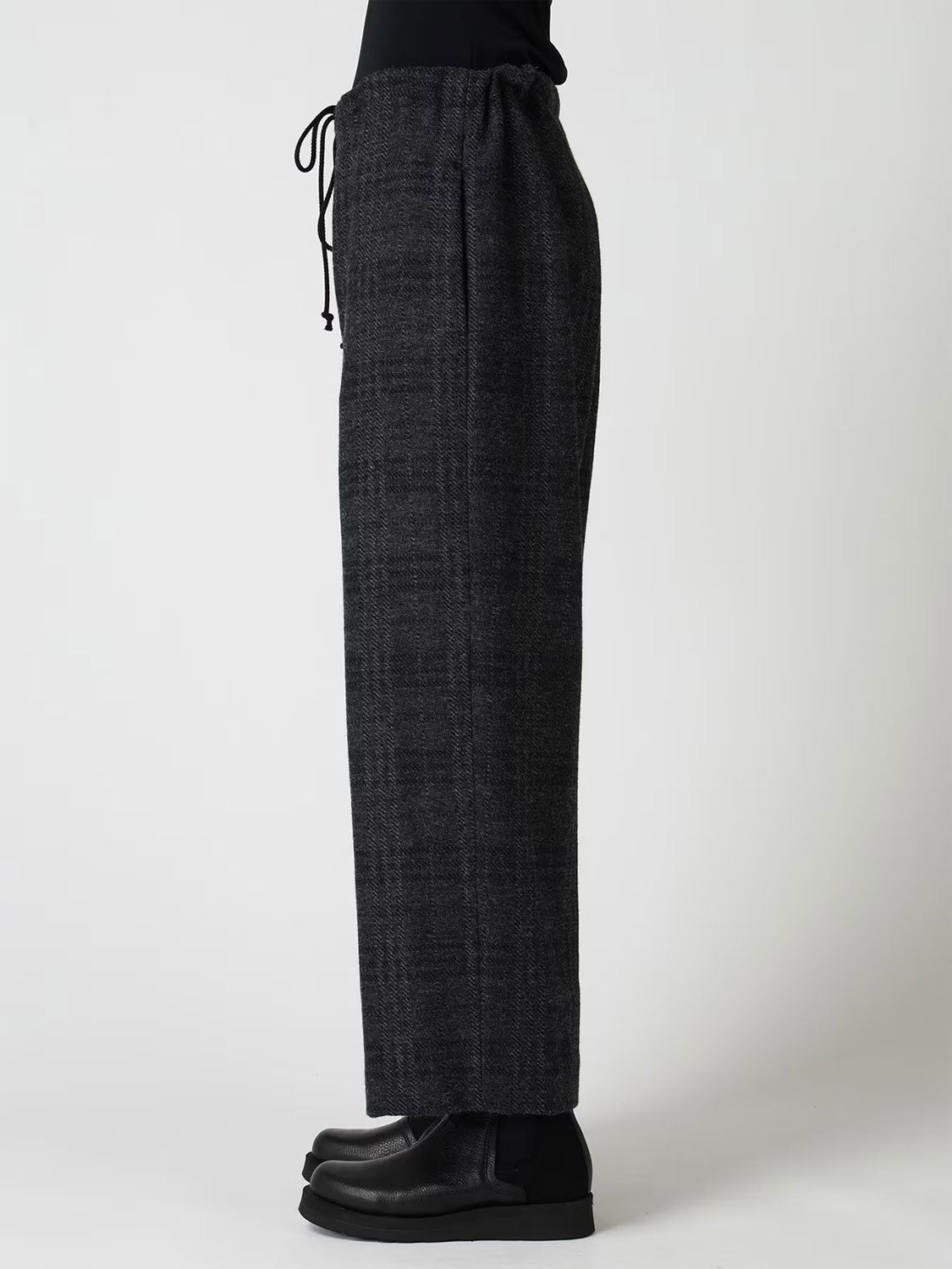 
                  
                    WOOL BLEND PLAID STRAIGHT PANTS
                  
                