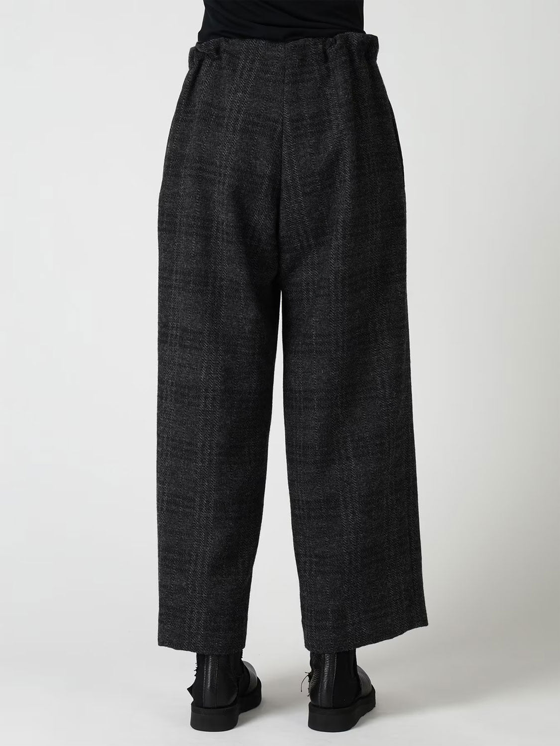 
                  
                    WOOL BLEND PLAID STRAIGHT PANTS
                  
                