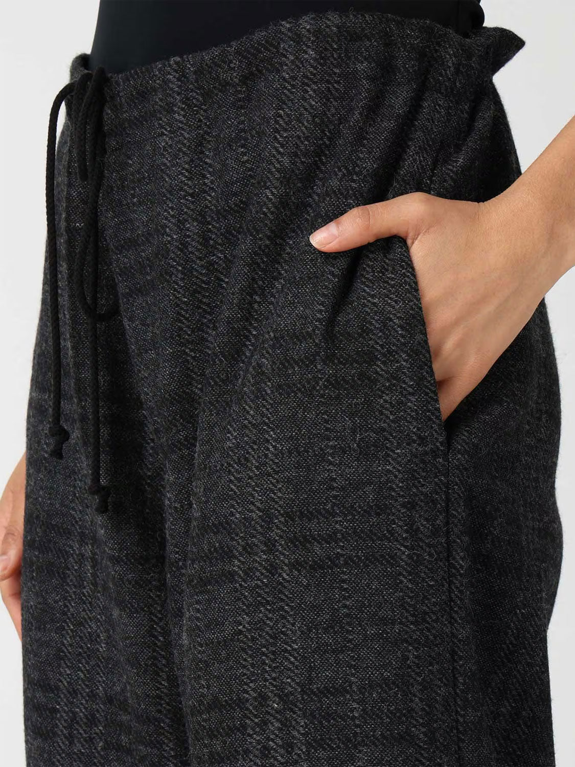 
                  
                    WOOL BLEND PLAID STRAIGHT PANTS
                  
                
