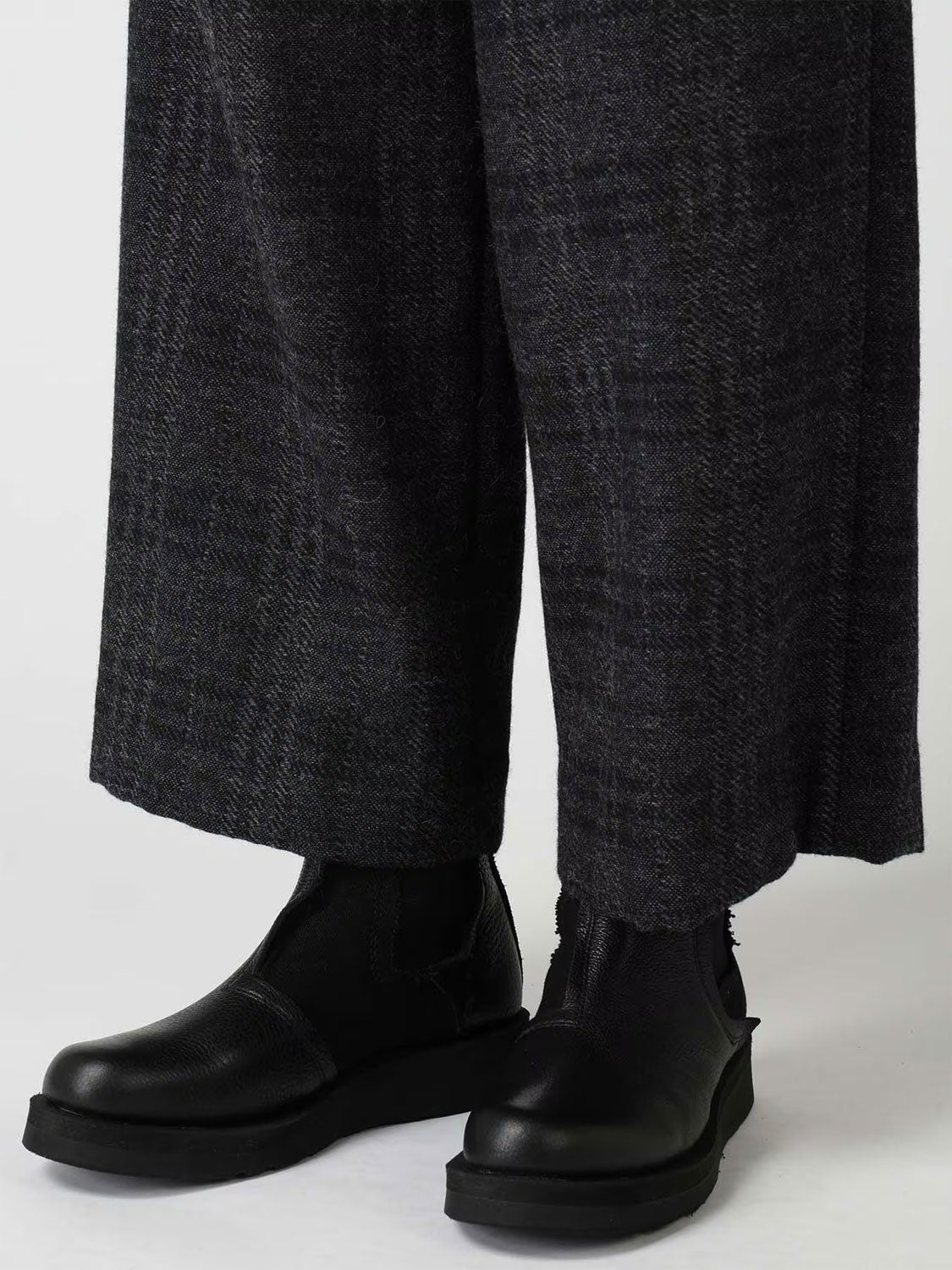 
                  
                    WOOL BLEND PLAID STRAIGHT PANTS
                  
                