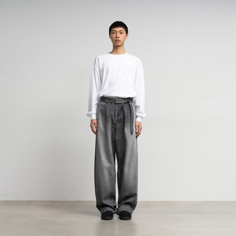 パンツ Selvage Denim Belted Pants Graphpaper Selvage Denim Belted Pants - LIGHT FADE