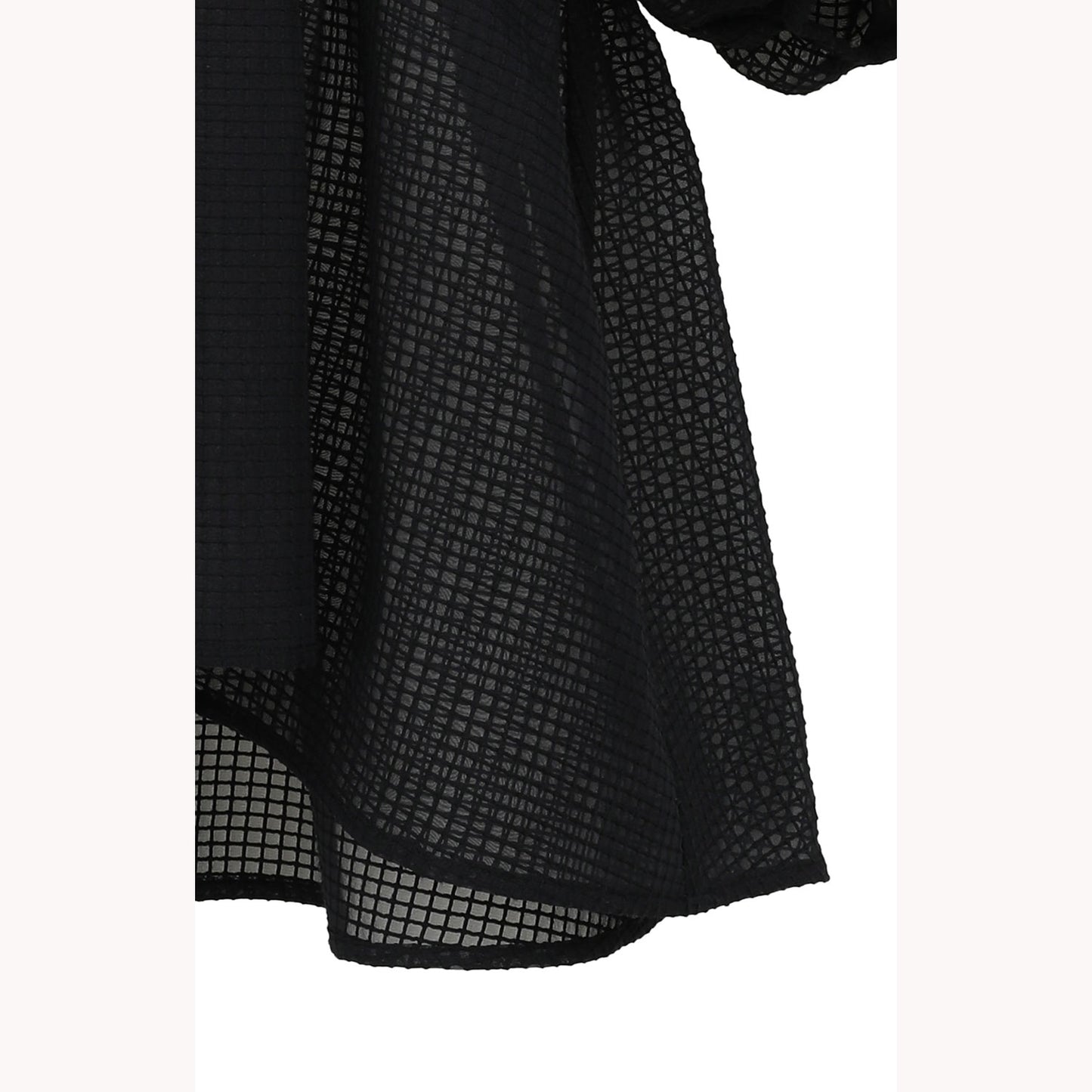 
                  
                    SHEER PLAID VOLUME SLEEVE TOPS -BLACK-
                  
                