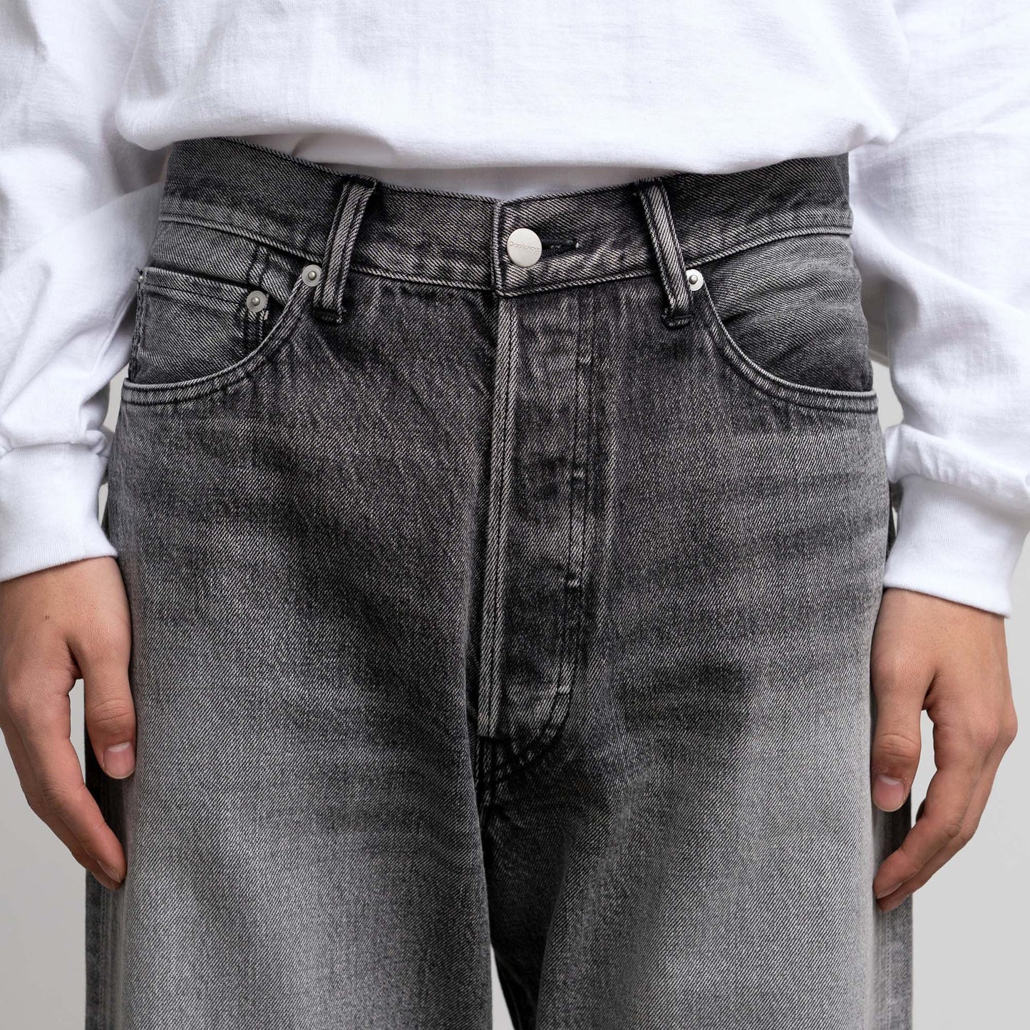 
                  
                    SELVAGE DENIM FIVE POCKET WIDE STRAIGHT PANTS
                  
                