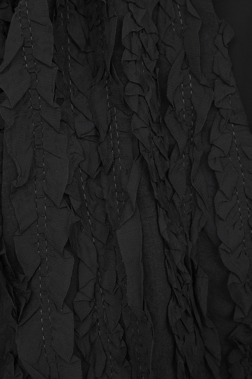 
                  
                    TOPSTITCHED FRILL BOLERO-BLACK-
                  
                