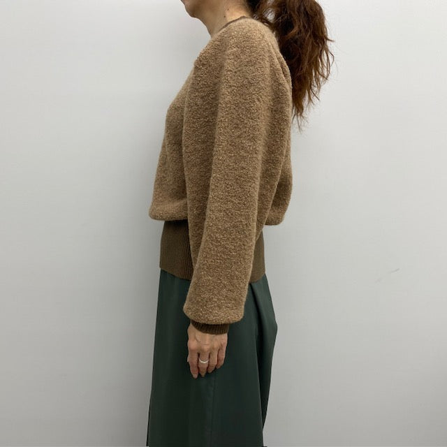 HYKE】ALPACA SWEATER POWER SHOULDER – OBLIGE