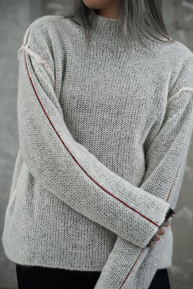 
                  
                    side-c wooled mohair knitted pullover
                  
                