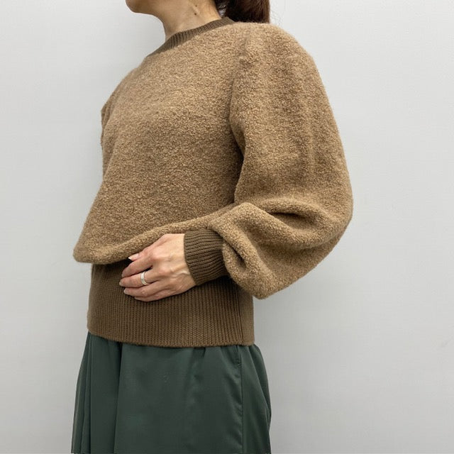 HYKE】ALPACA SWEATER POWER SHOULDER – OBLIGE