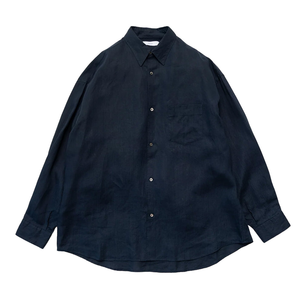 トップス Linen L/S Oversized Regular Collar Shirt LINEN L/S OVERSIZED REGULAR COLLAR SHIRT – OBLIGE