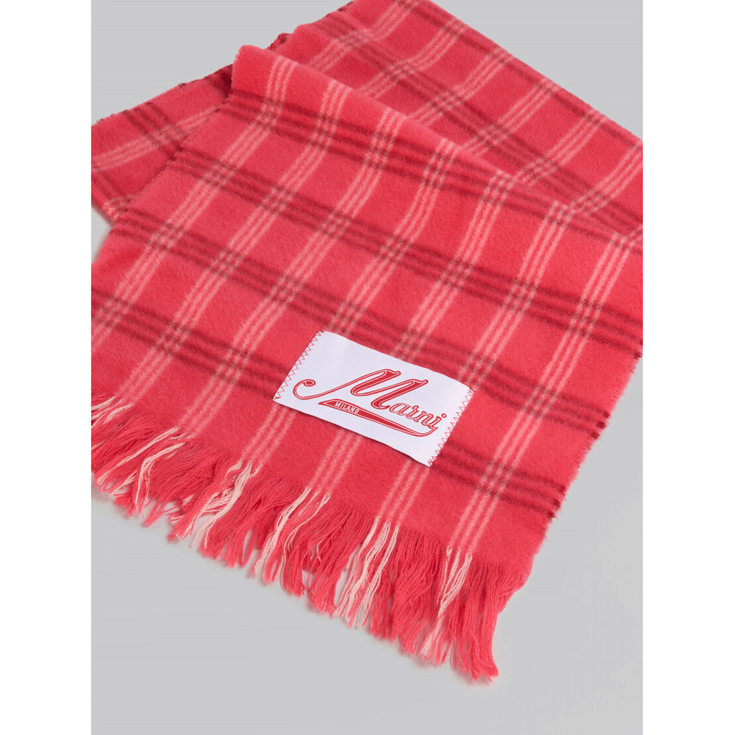 
                  
                    【MARNI】ローズピンク チェック ウール製スカーフ
                  
                