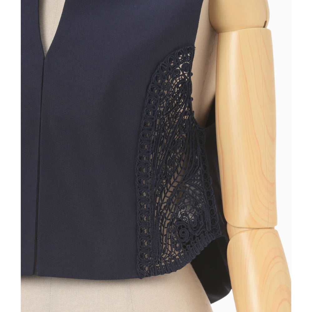 
                  
                    Cording Embroidery Detail Cotton Vest
                  
                