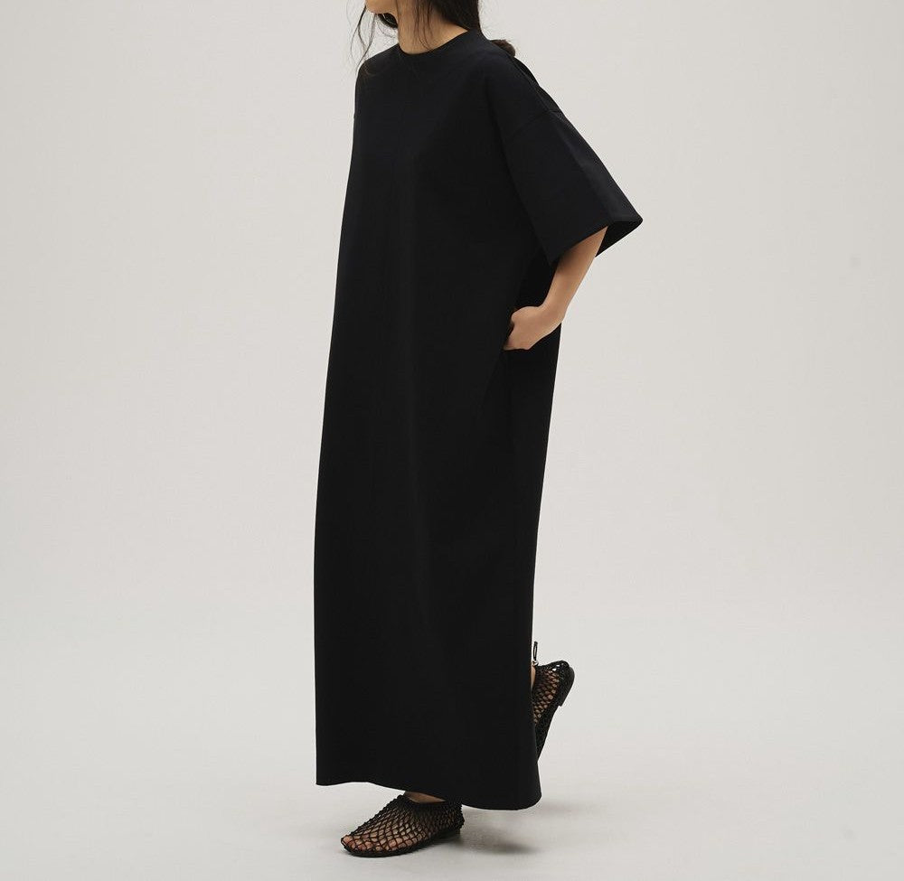 
                  
                    HaLfsleeve Easy Dress-Black-
                  
                