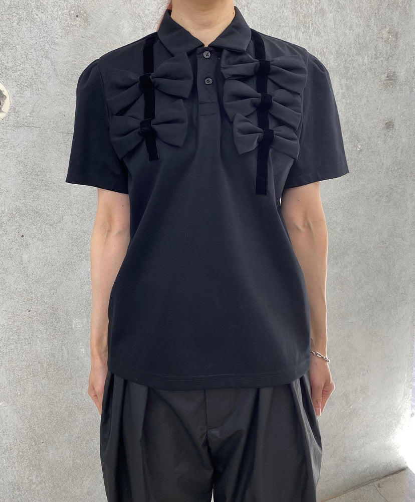 リボンポロシャツ-BLACK- – OBLIGE