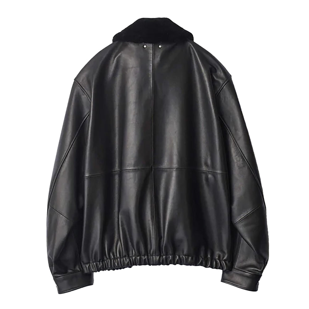 
                  
                    MOUTON COLLAR SHEEP LEATHER ZIP JACKET
                  
                