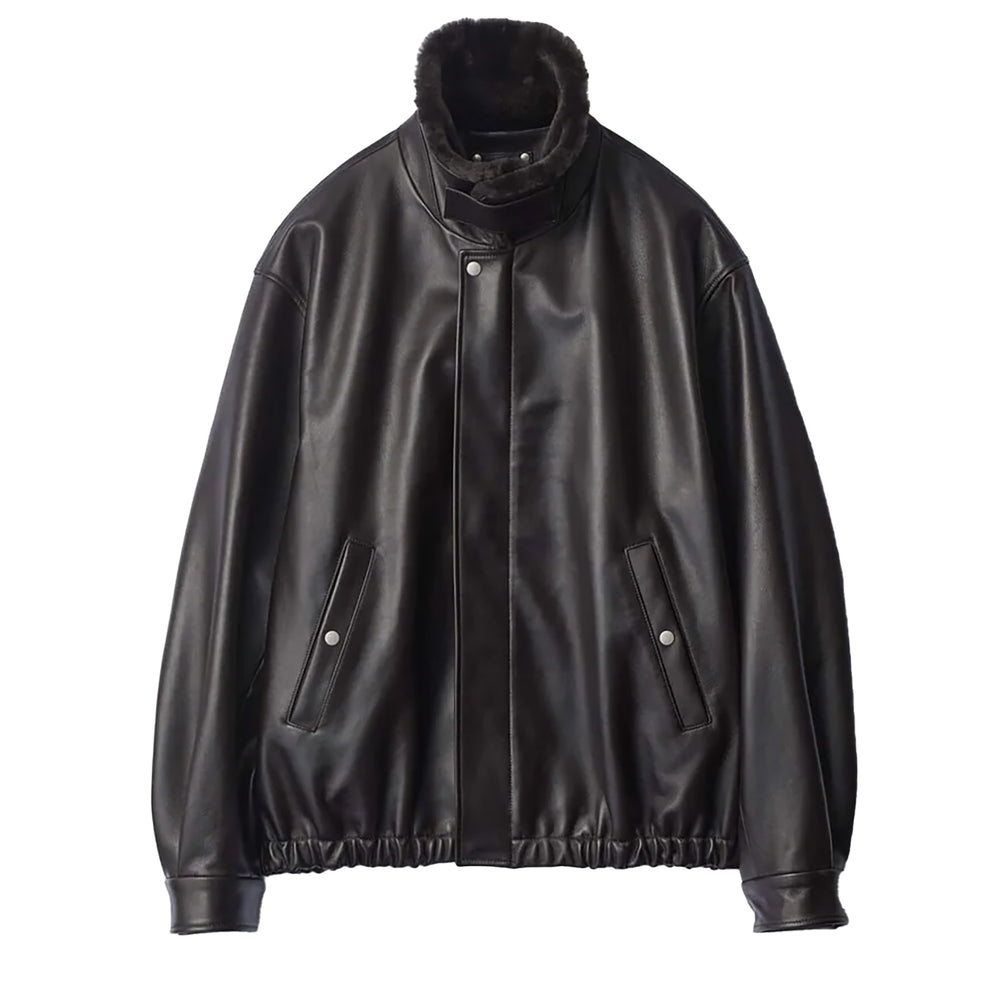 MOUTON COLLAR SHEEP LEATHER ZIP JACKET – OBLIGE