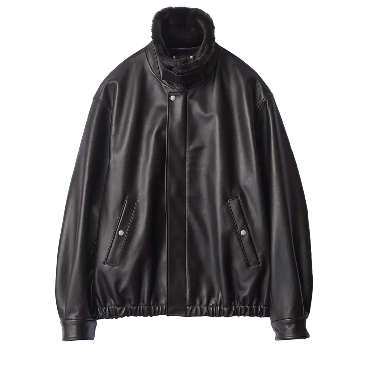 
                  
                    MOUTON COLLAR SHEEP LEATHER ZIP JACKET
                  
                