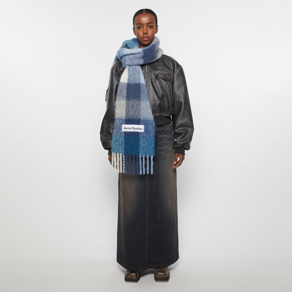 小物 Acne Studios MOHAIR CHECKED SCARF MOHAIR CHECKED SCARF – OBLIGE