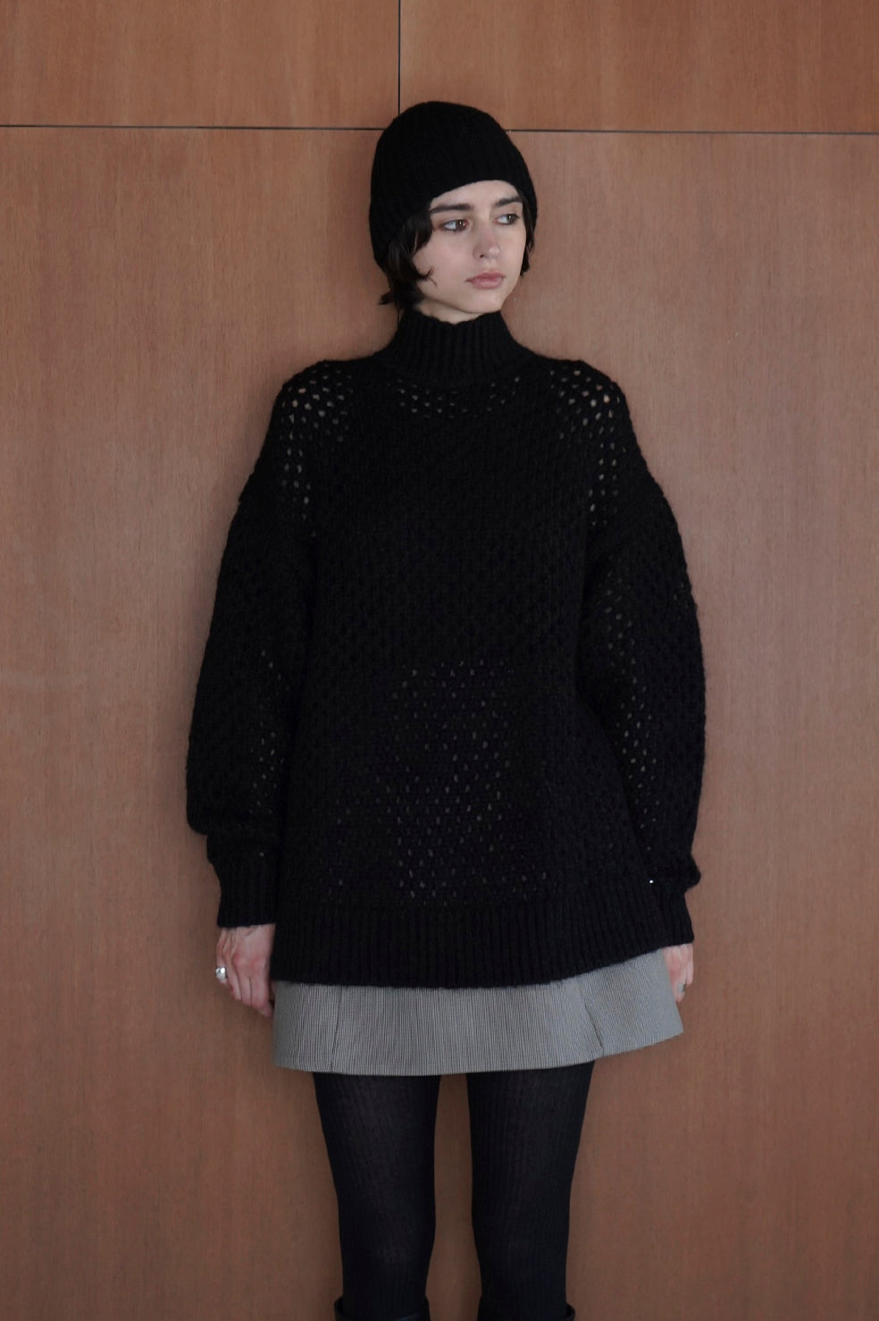 DOT MESH MOHAIR OVER KNIT TOPS