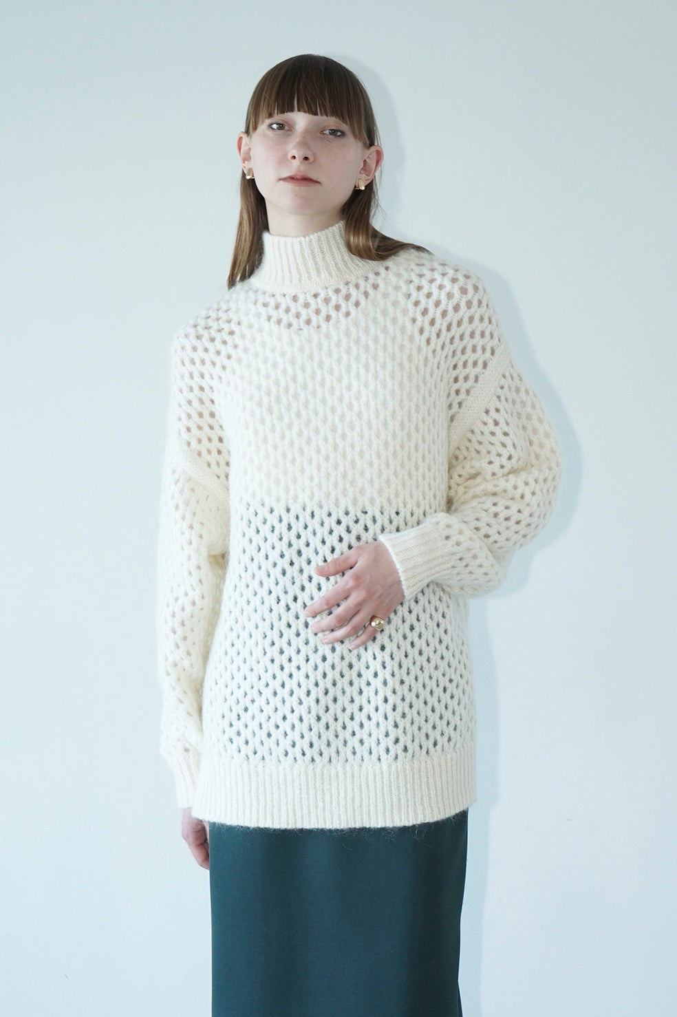 
                  
                    【CLANE】DOT MESH MOHAIR OVER KNIT TOPS
                  
                