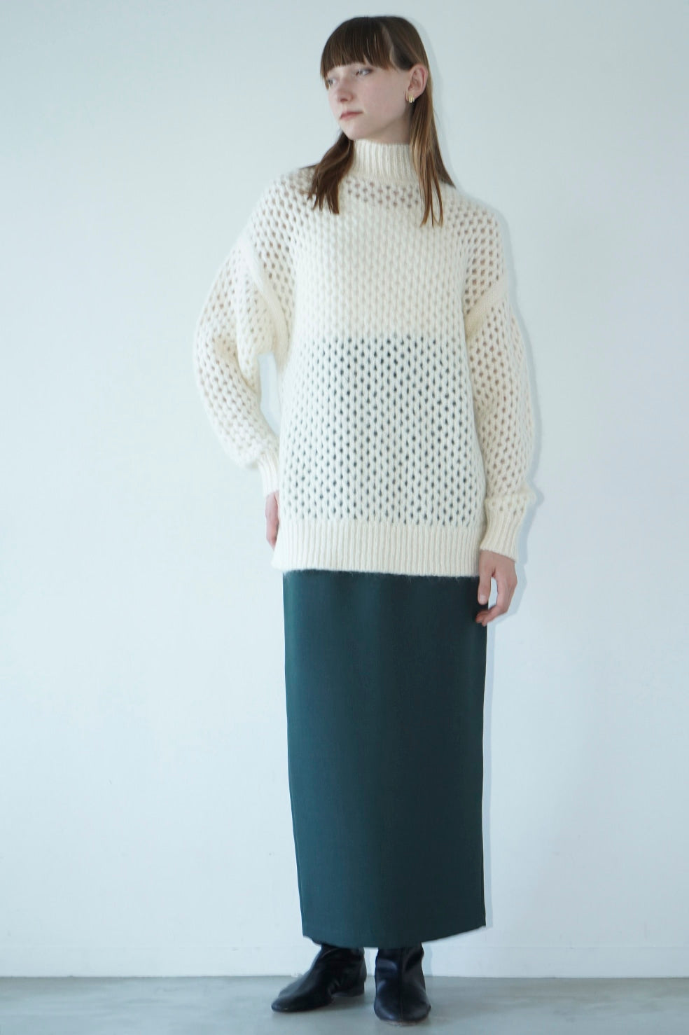 DOT MESH MOHAIR OVER KNIT TOPS – OBLIGE