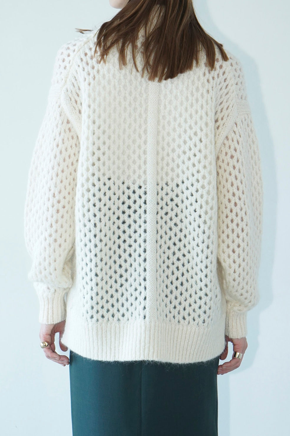 CLANE】DOT MESH MOHAIR OVER KNIT TOPS – OBLIGE