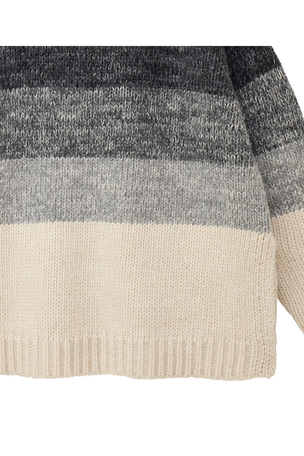 GRADATION BORDER WIDE KNIT TOPS – OBLIGE