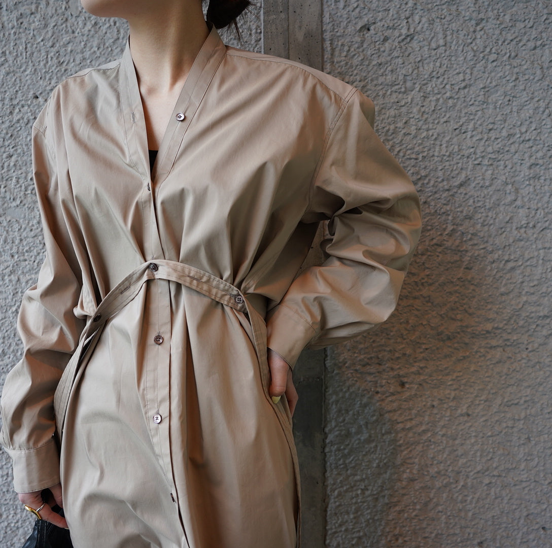 
                  
                    TILTED SHIRT DRESS -PALE KHAKI
                  
                