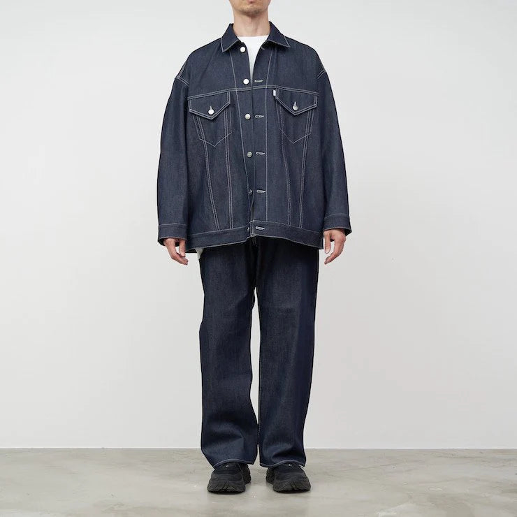 
                  
                    SELVAGE DENIM FIVE POCKET WIDE STRAIGHT PANTS RIGID
                  
                