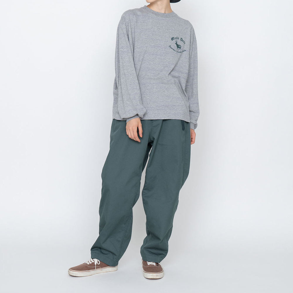 STRETCH TWILL WIDE TAPERED PANTS – OBLIGE