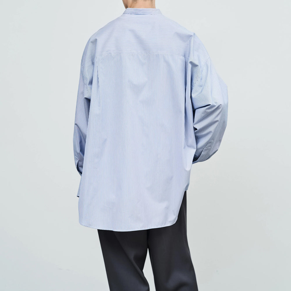 THOMAS MASON FOR GRAPHPAPER L/S OVERSIZED BAND COLLAR SHIRT – OBLIGE