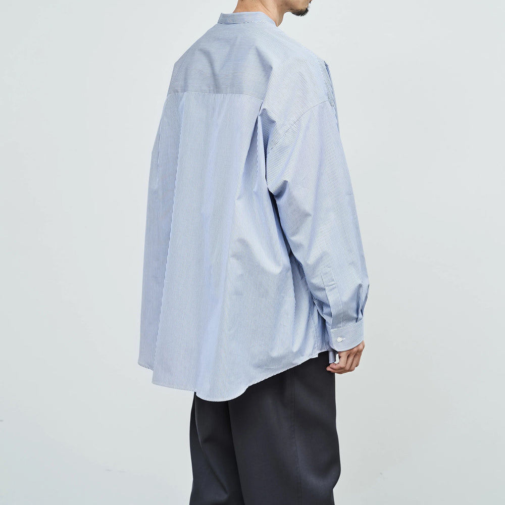 THOMAS MASON FOR GRAPHPAPER L/S OVERSIZED BAND COLLAR SHIRT – OBLIGE