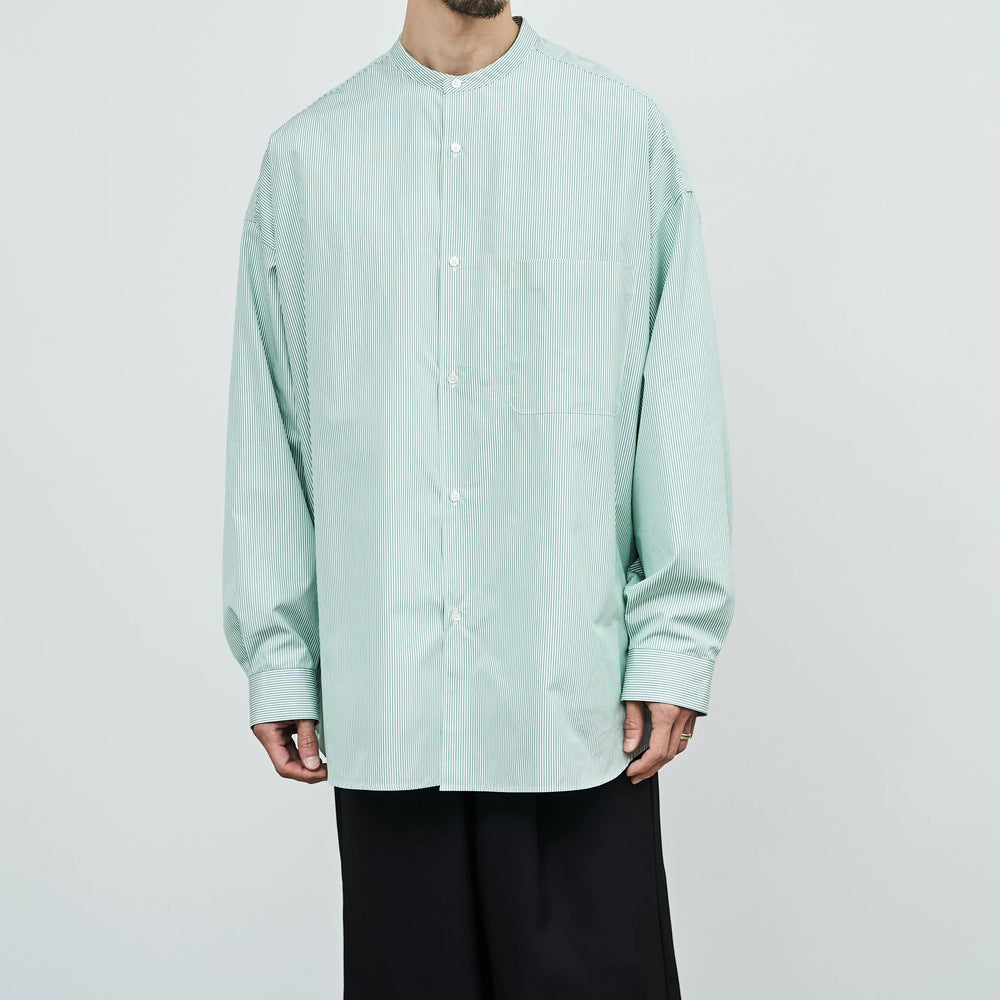 THOMAS MASON FOR GRAPHPAPER L/S OVERSIZED BAND COLLAR SHIRT – OBLIGE