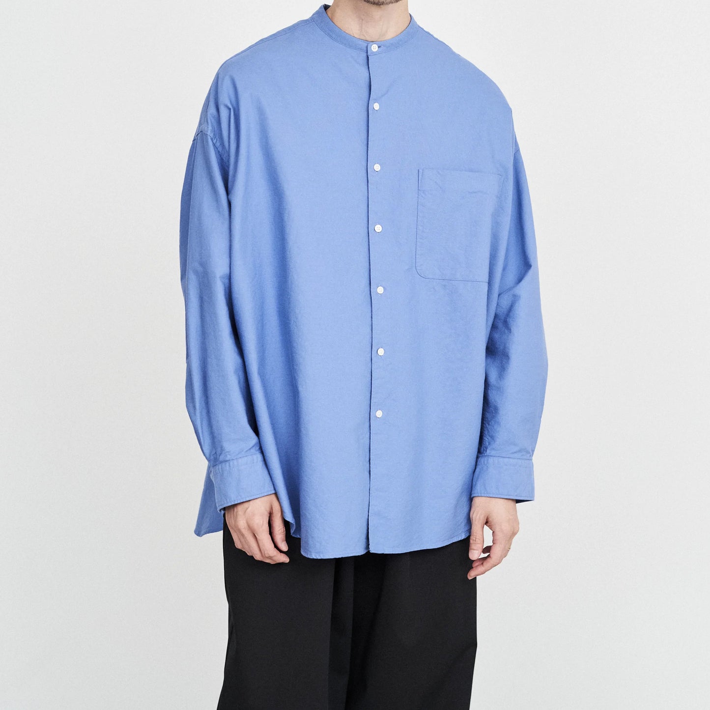 
                  
                    OXFORD OVERSIZED BAND COLLAR SHIRT
                  
                