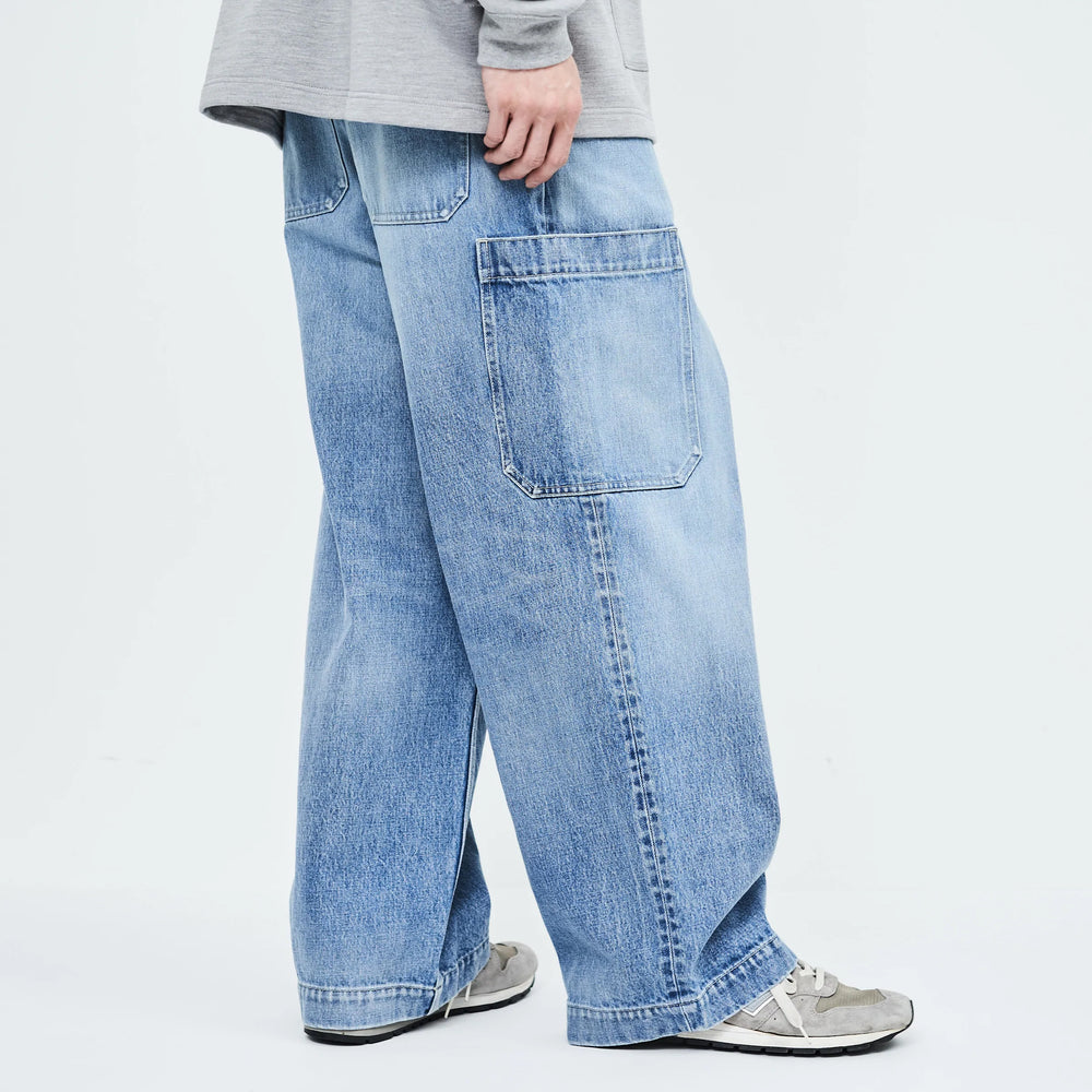 
                  
                    SELVAGE DENIM CARGO PANTS LIGHT FADE
                  
                