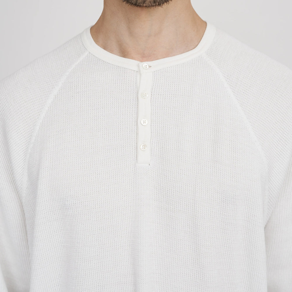 WAFFLE L/S HENLEY NECK TEE – OBLIGE