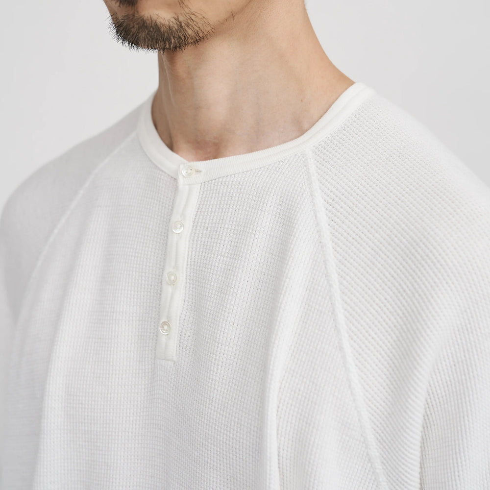 WAFFLE L/S HENLEY NECK TEE – OBLIGE