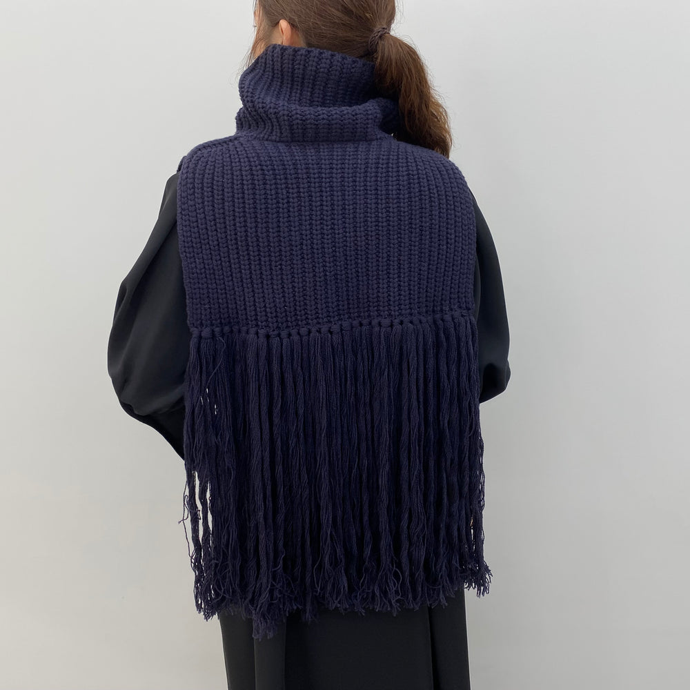 
                  
                    RIBBED SWEATER NECK WARMER-NAVY
                  
                
