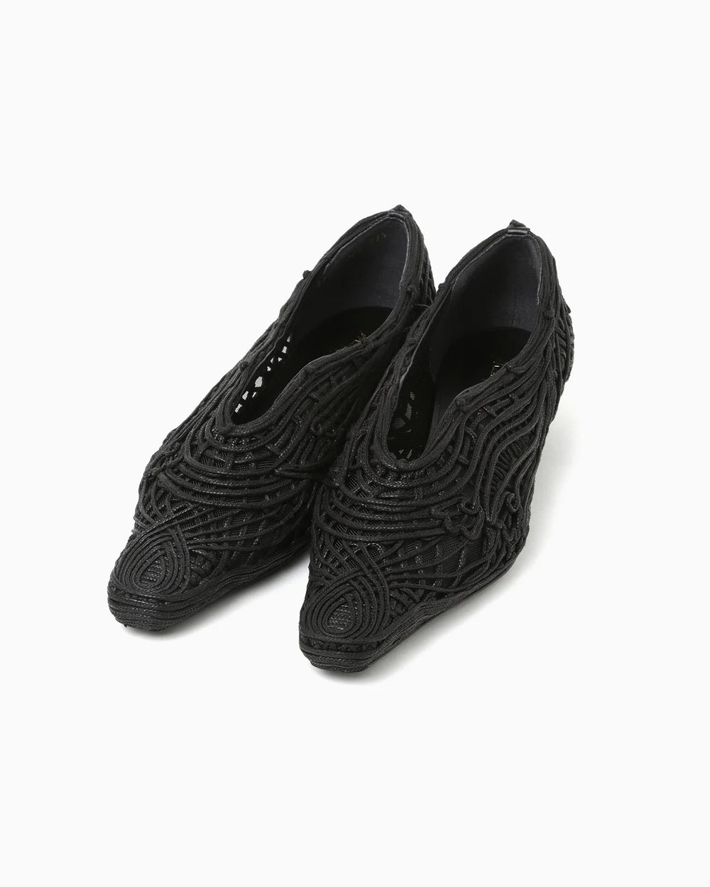 Cord Embroidery Egg Heel Pumps235cm