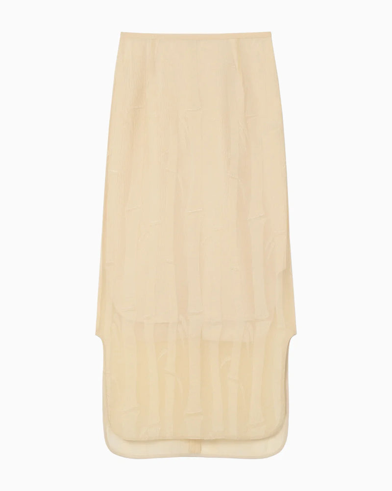 
                  
                    Bamboo Motif Willow Jacquard Sheer Skirt
                  
                